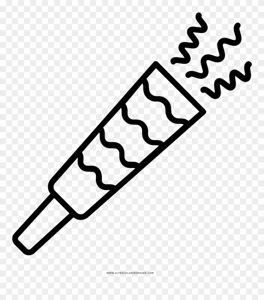 Party Blower Coloring Page - Party Blower Clip Art - Png Download