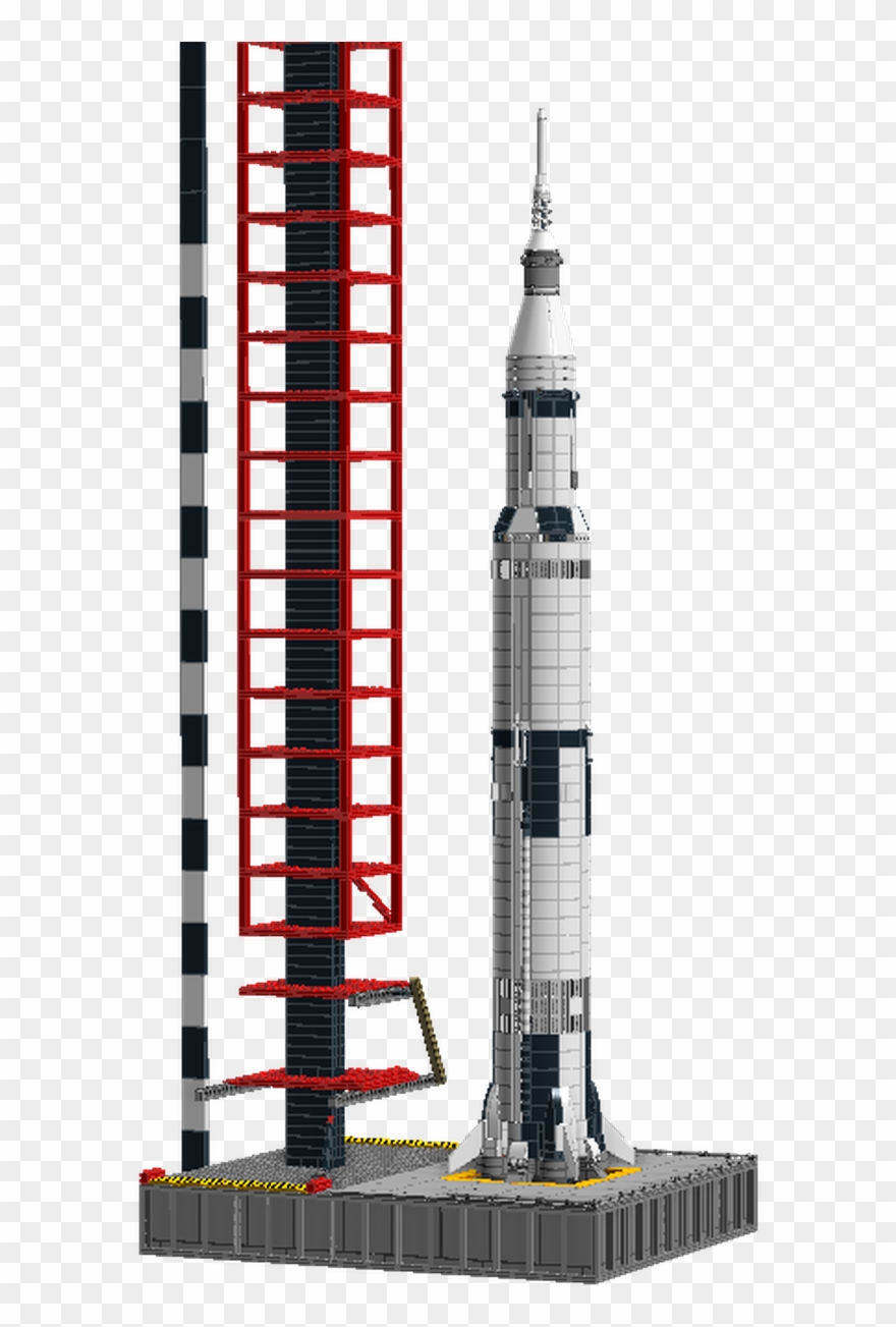 - - Lego Saturn V Launch Tower Instructions Clipart