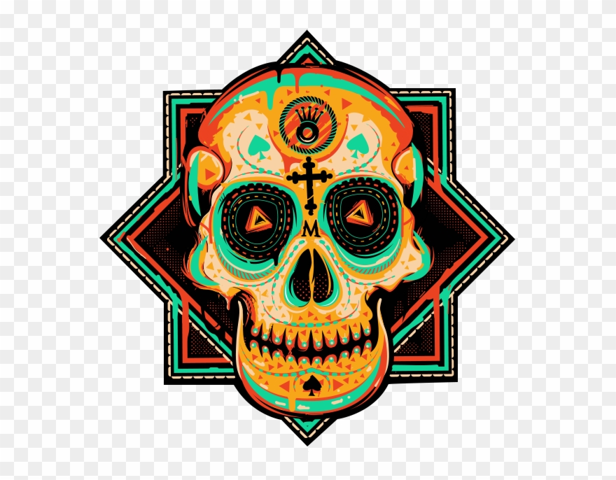 Skull Pullover Hoody By Anyforty - Muerte Skull Clipart