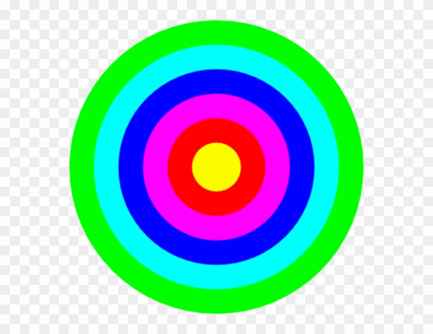Download Free Printable Clipart And Coloring Pages - Clipart Rainbow Target - Png Download