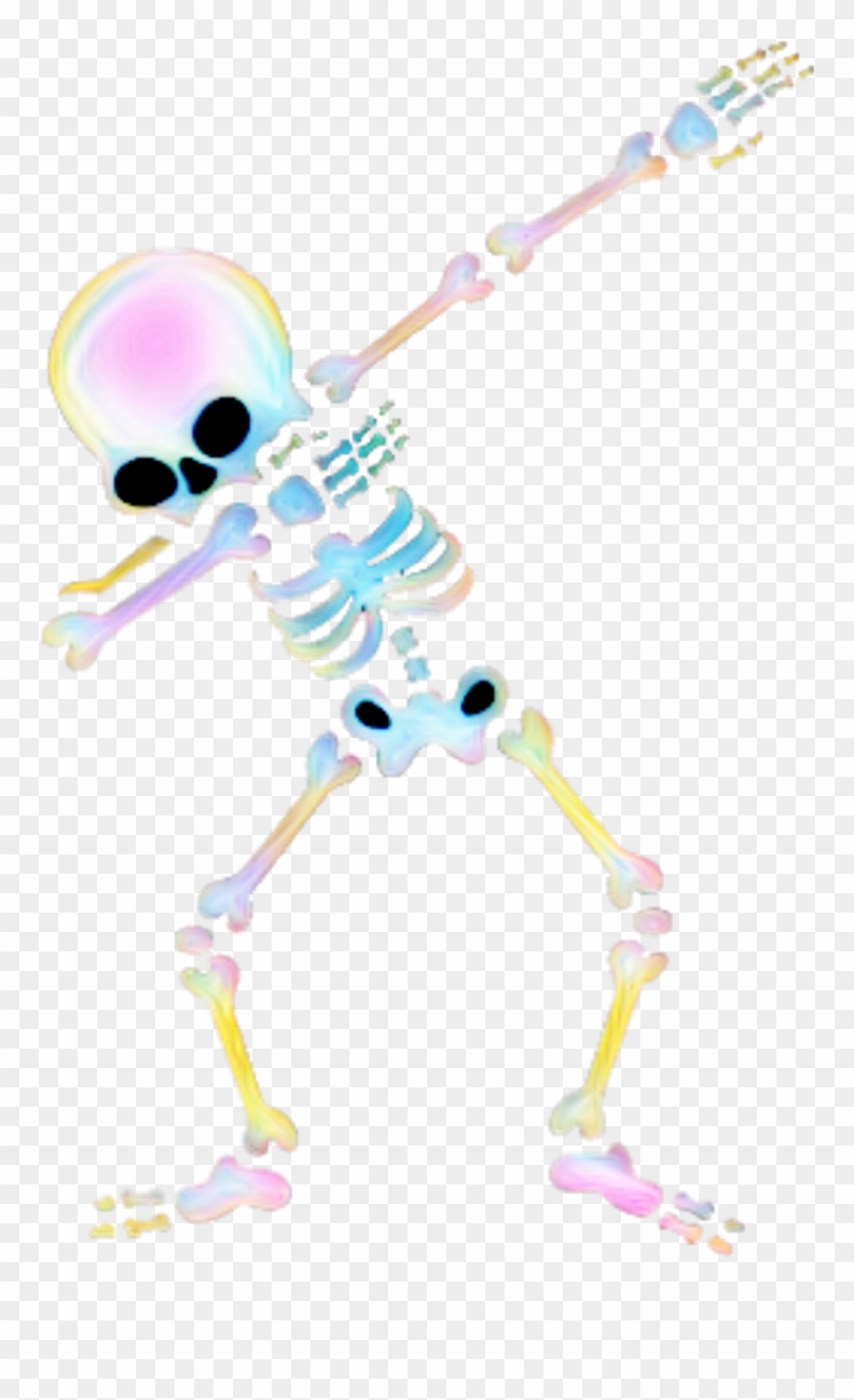 #skeleton #dab #dabbing #freetoedit #ftefunnyskeletons - Dab Skeleton Clip Art - Png Download