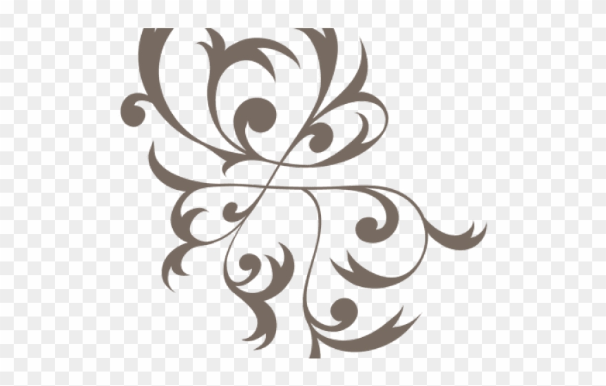 Curly Clipart Design - Swirl Vector Png Transparent Png