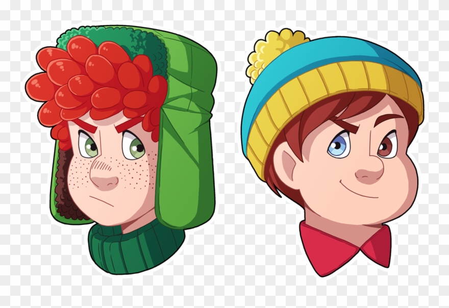 Kyle With Freckles And Cartman With Heterochromia A - South Park Cartman Heterochromia Clipart