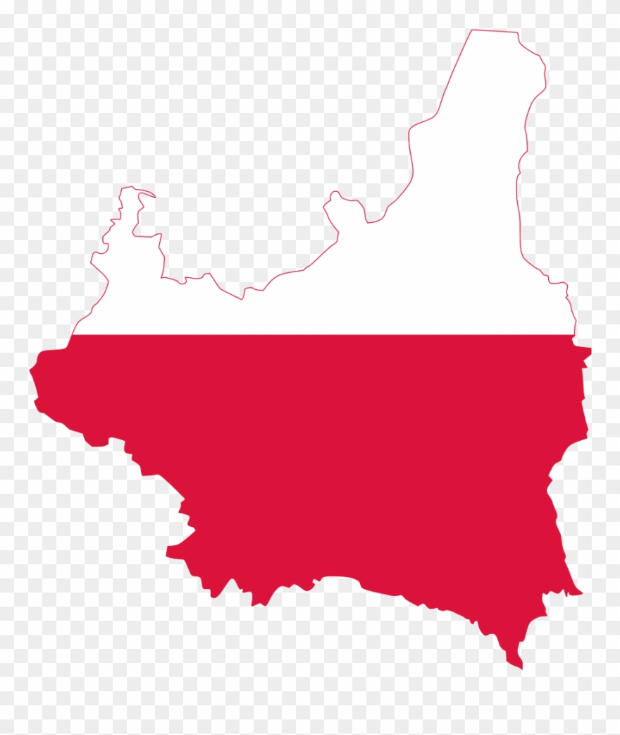 Flag Map Of Poland - Польша Png Clipart