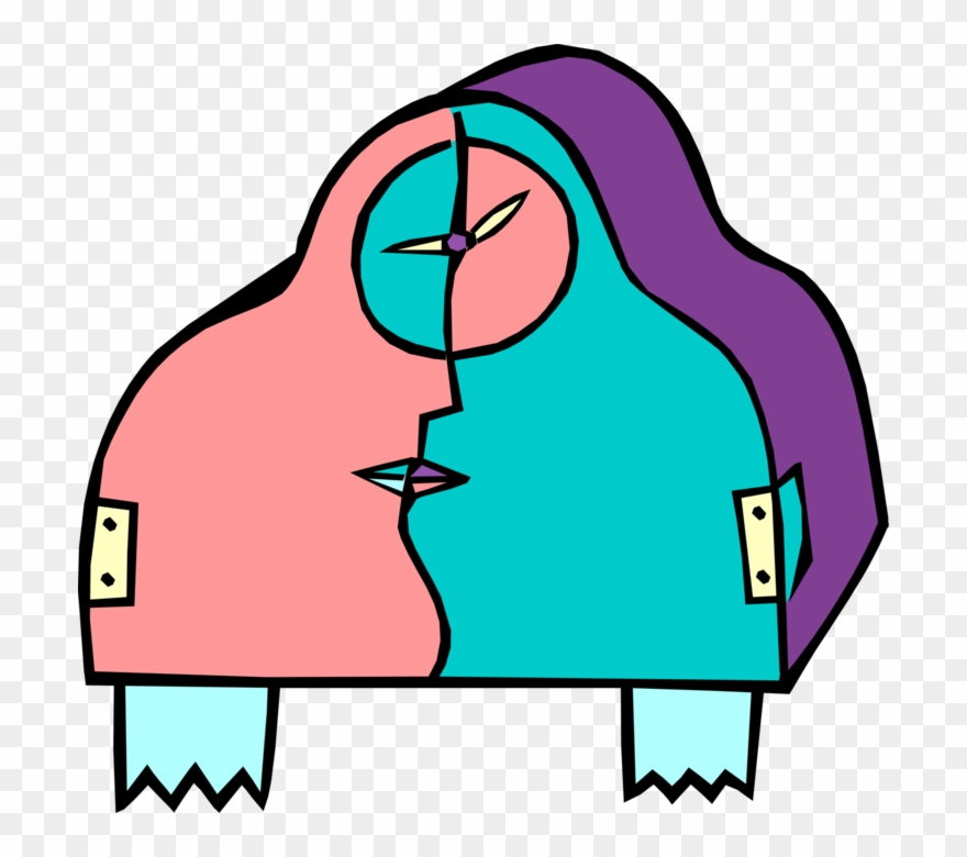 Vector Illustration Of Clock Measures, Records, Indicates, Clipart