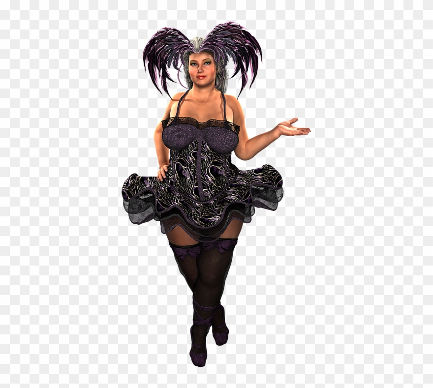 Big, Girl, Woman, Ballerina, Dancer, Show Girl, Plus - Nackte Tänzerinen Stehend Png Clipart