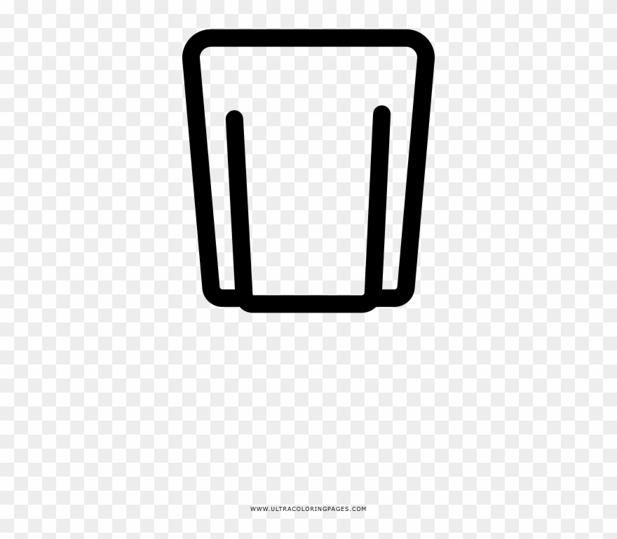 Whisky Glass Coloring Page - Vaso Whisky Dibujo Clipart