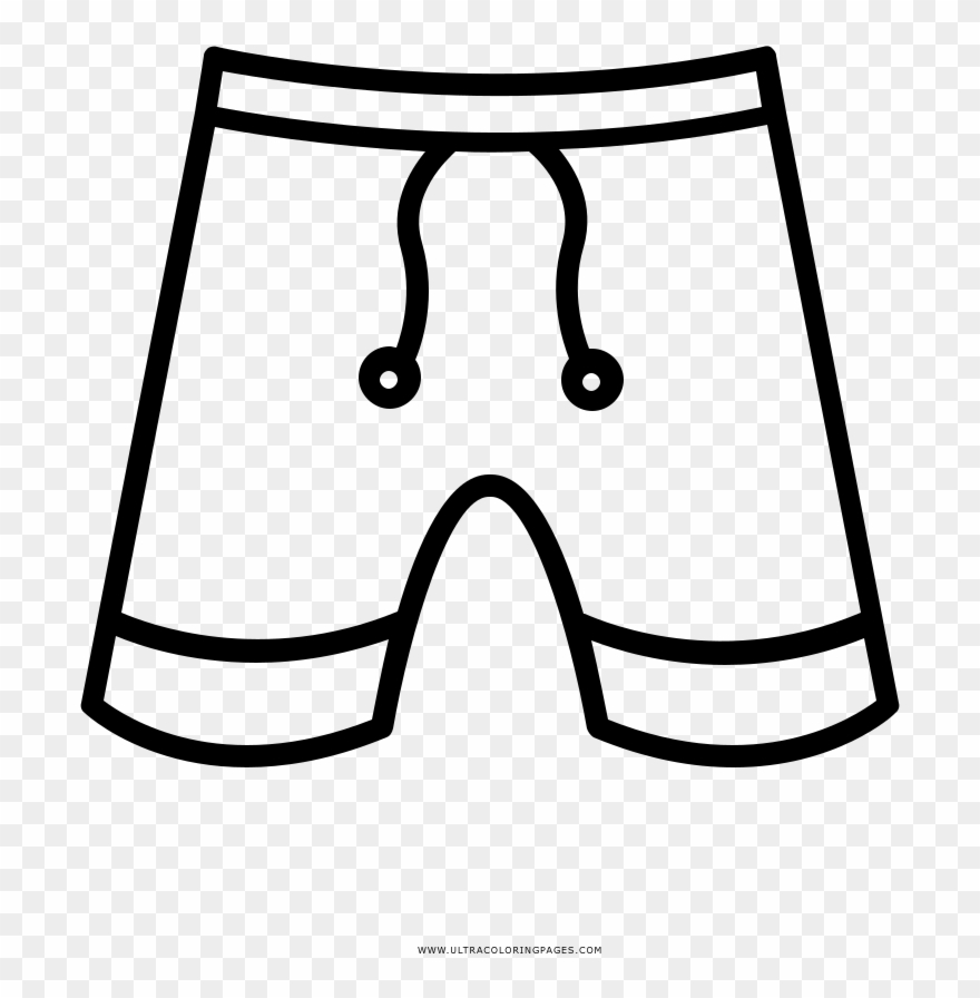 Boardshorts Coloring Page Clipart