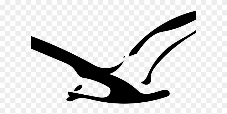 Seagull Clipart Small - Volando Silueta Gaviotas Png Transparent Png