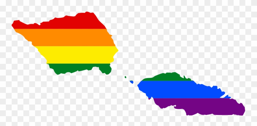 Lgbt Flag Map Of Samoa - Flag Of American Samoa Clipart
