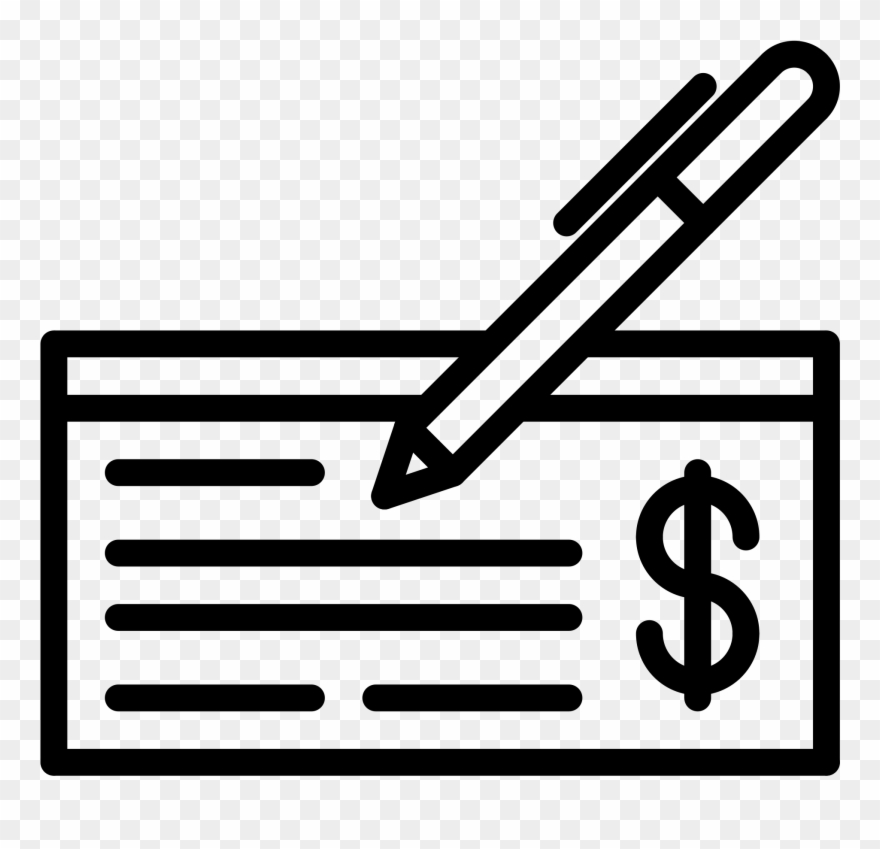 Clip Art Bank Check - Png Download