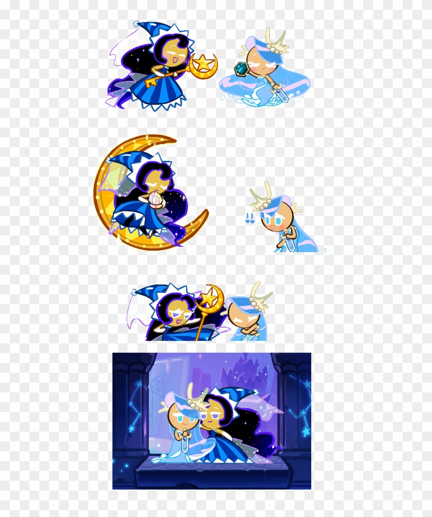 7 Apr - Moonlight Cookie And Sea Fairy Cookie Clipart