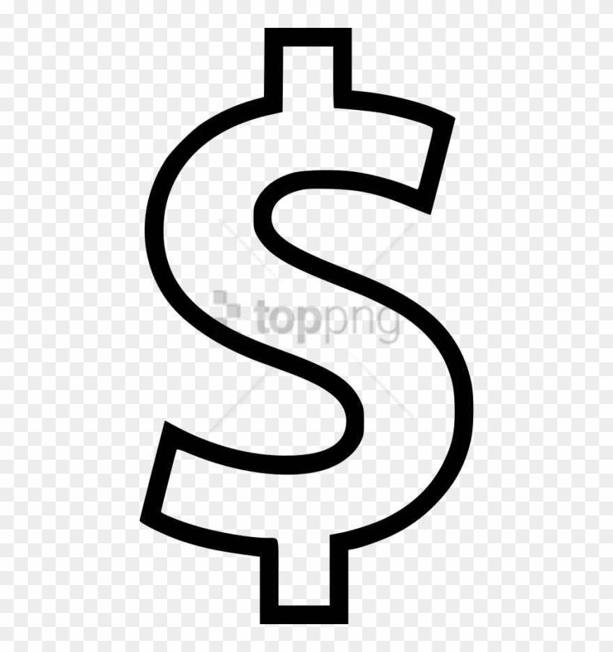 Free Png White Dollar Sign Png Image With Transparent - White Money Sign Png Clipart