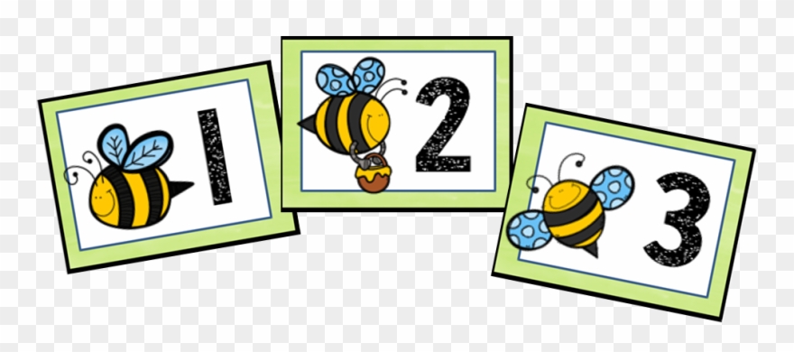 Enjoy - Bee Numbers Clipart