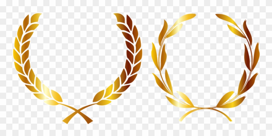Medalla De Oro Corona La Corona De Laurel - Gold Laurel Wreath Vector Png Clipart