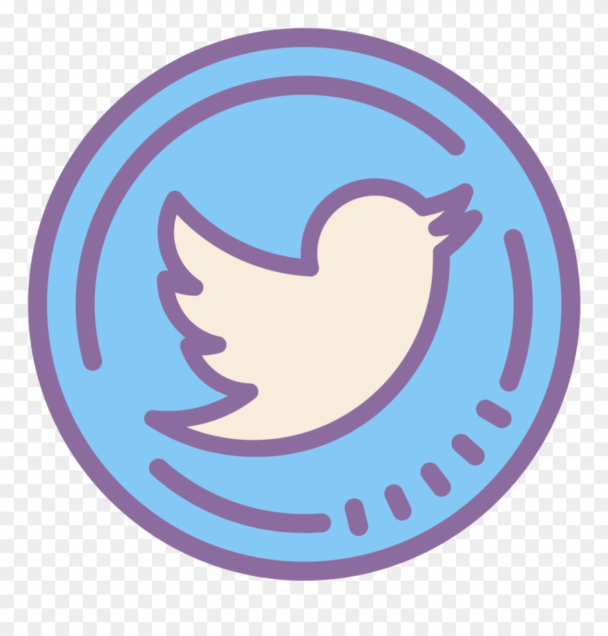 Twitter Kręcony Icon Free Download And Vector Png Png - Circle Clipart