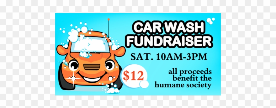 Car Wash Fundraiser Vinyl Banner - Fundraising Car Wash Tickets Clipart