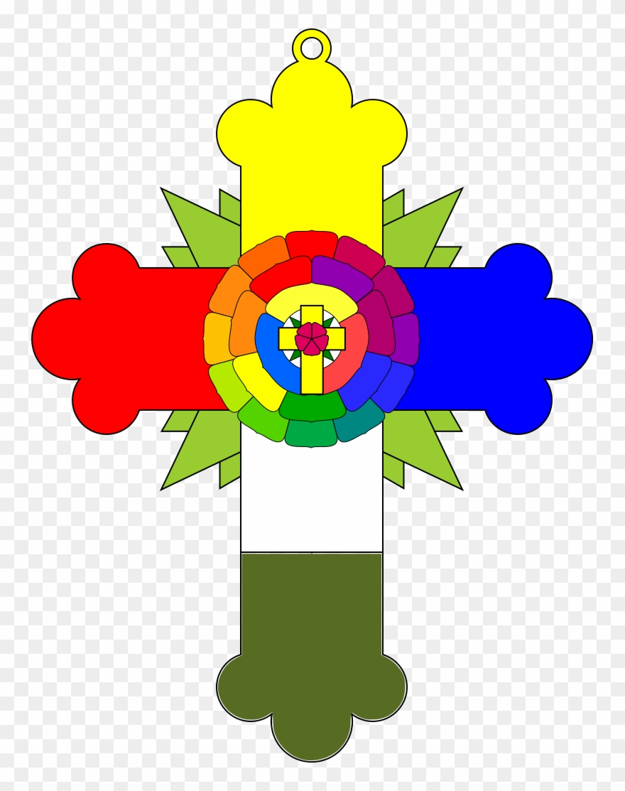Taro Rose Cross - Hermetic Rose Cross Symbol Clipart