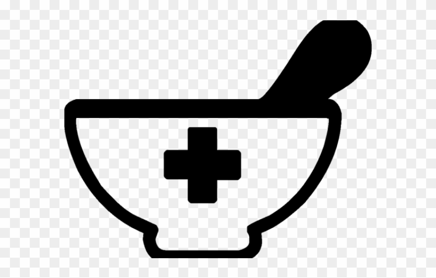 Pharmaceutical Cliparts - Mortero Y Maja Simbolo De Farmacia - Png Download
