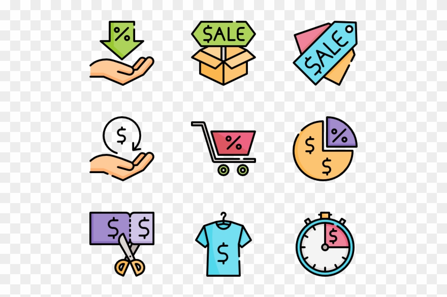 Sales - Mardi Gras Icons Clipart