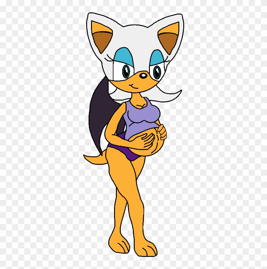 These Come From A Commission From One Of My Best Buds, - Pregnant Rouge The Bat Clipart