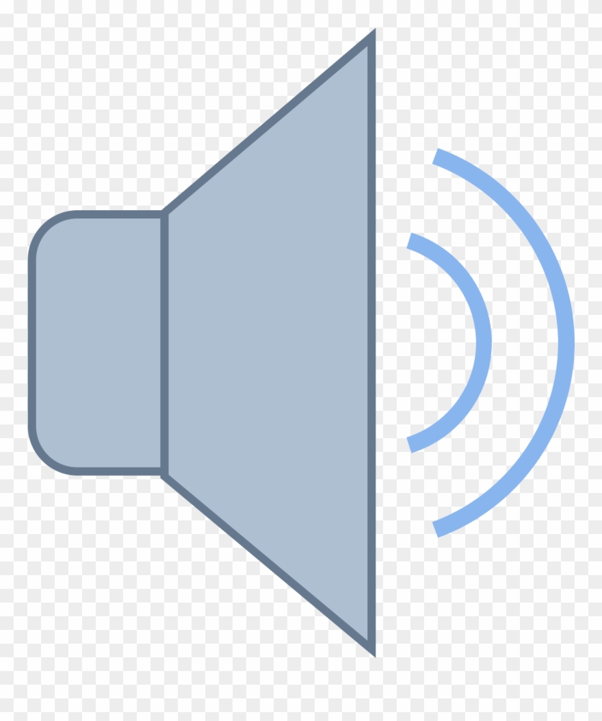 Średnia Głośność Icon - Mute Blue Speaker Icon Png Clipart