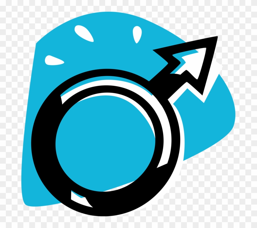 Vector Illustration Of Male Sex Gender Mars Symbol - Circle Clipart