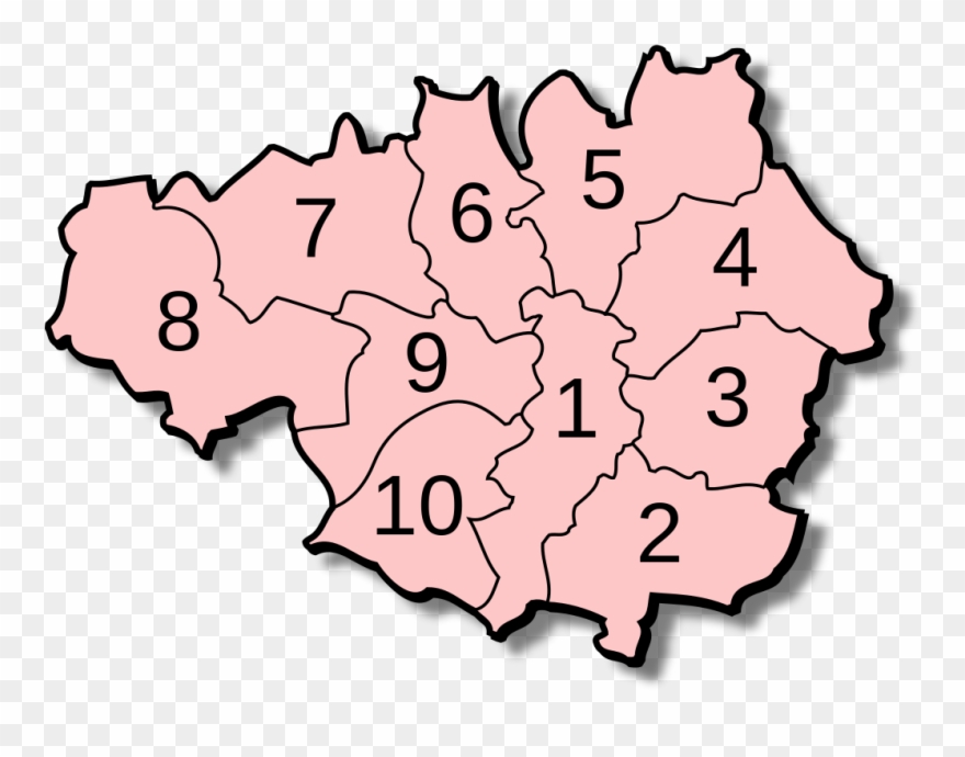England Greater Manchester Numbered - Greater Manchester Clipart