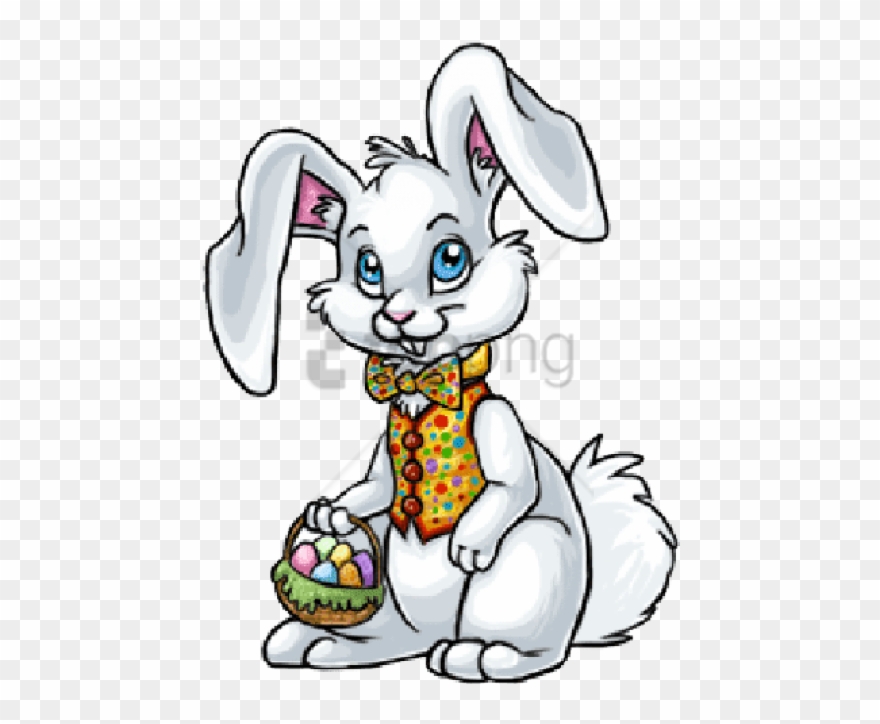 Free Png Easter Bunny Cartoon Drawing Png Image With - Easter Bunny Vector Art Clipart