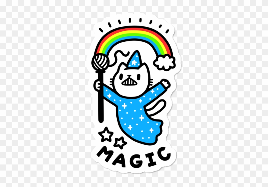 Magical Wizard Cat - Magical Cat Wizard Clipart