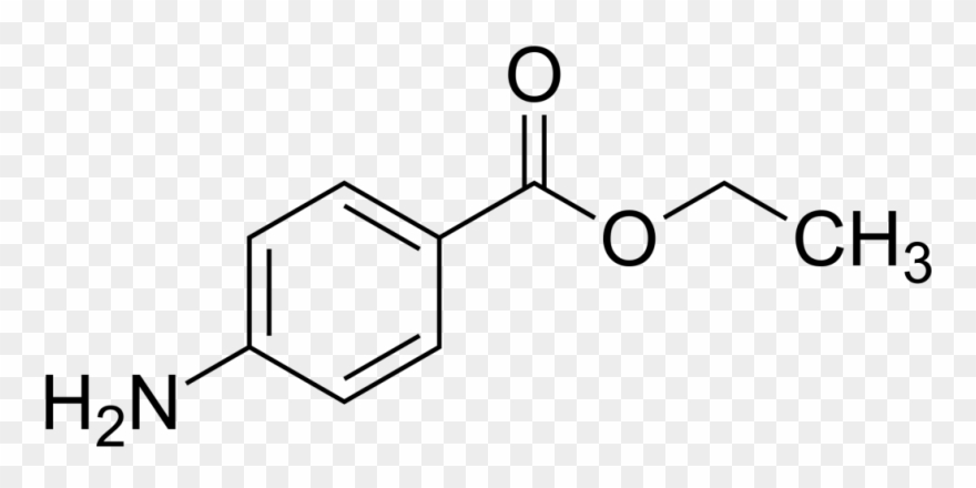 Benzocaine Condoms - Ethyl 4 Aminobenzoate Structure Clipart