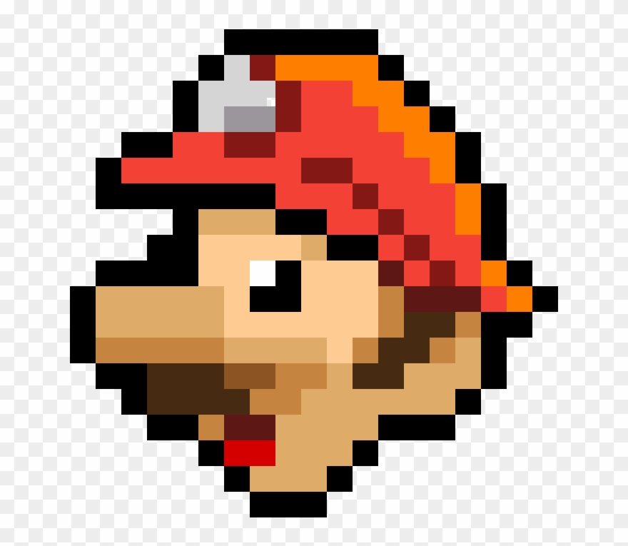 Mario Clipart Mario Head - Plants Vs Zombies Pixel Art - Png Download