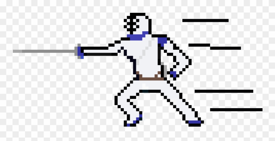 Fencer - Star Pixel Art Clipart