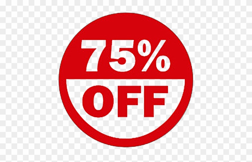 75% Off Clipart Winter - 50% Off Sticker - Png Download