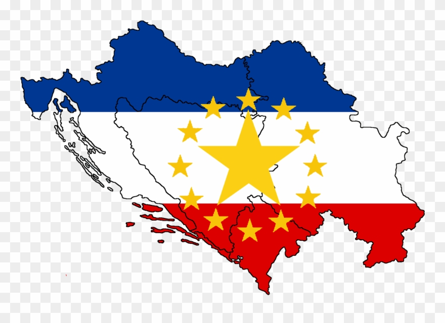 Euro Yugoslavic Union - Croatia Map Vector Clipart