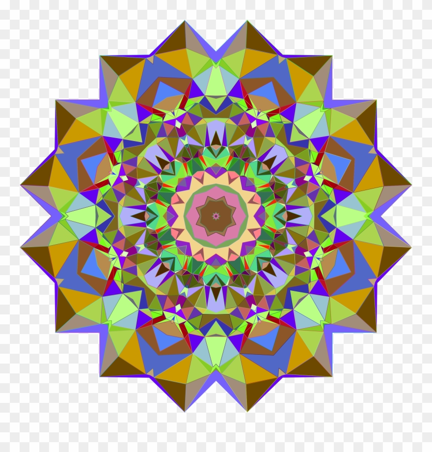 This Free Icons Png Design Of Prismatic Geometric Flower Clipart