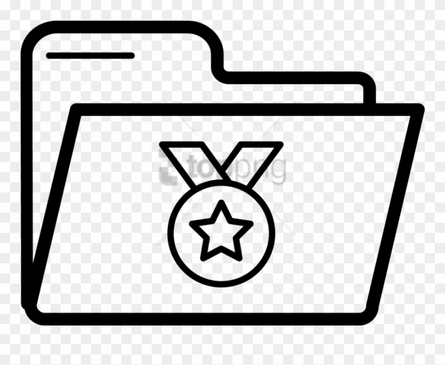 Free Png Medal And Certificate Folder Icon - Medal Pictogram Clipart