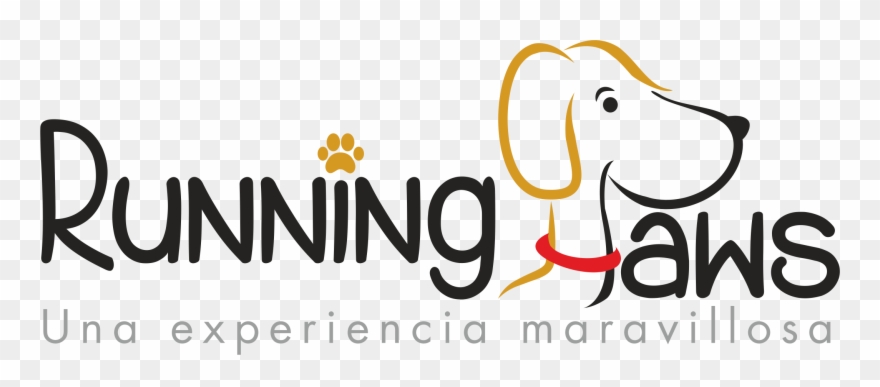Logo Running Paws En Curvas Clipart