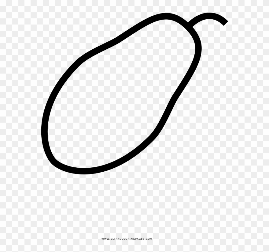 Papaya Coloring Page - Line Art Clipart