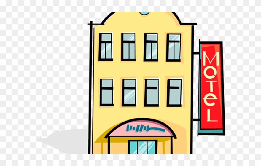 Hotel Clipart Pink Building - Hotel - Png Download