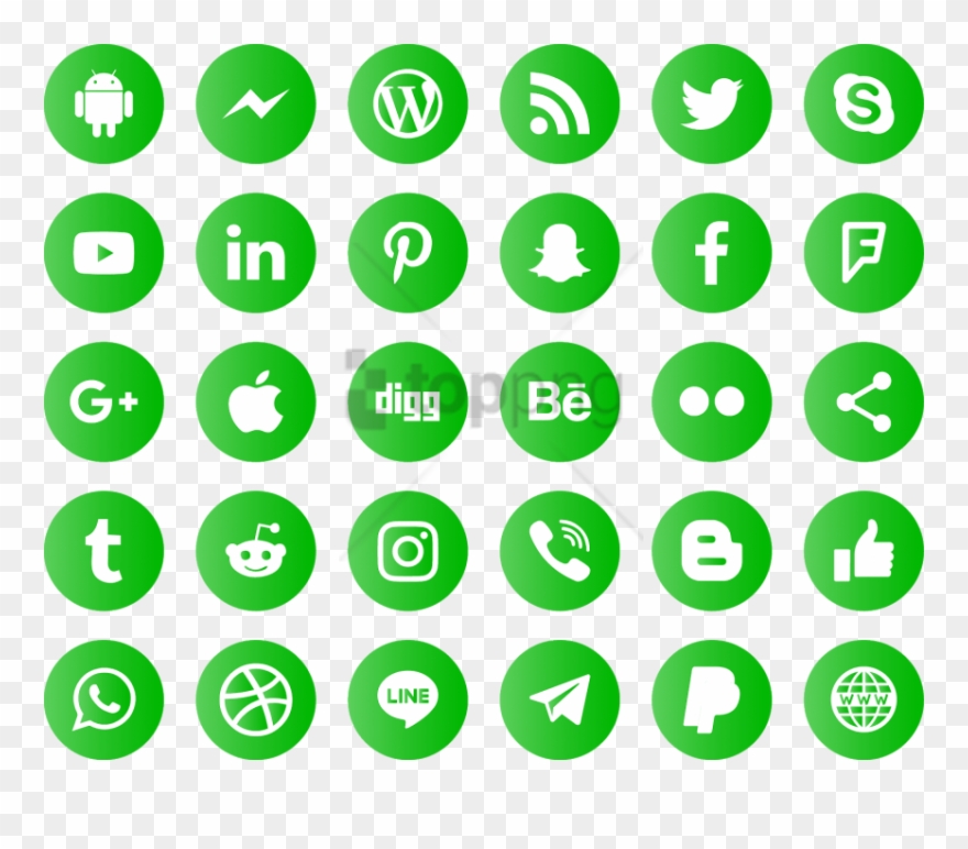 Free Png Icons Social Media Svg Eps Psd Ai Vector - Free Social Media Icon 2019 Vector Clipart