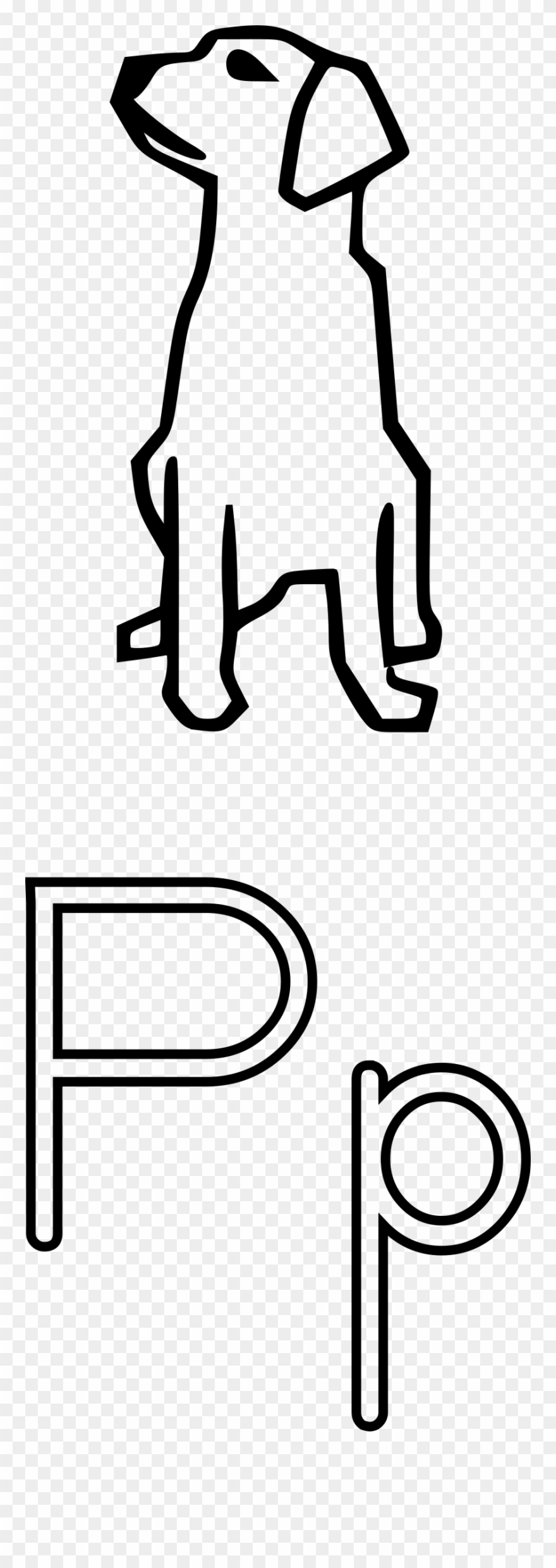 Big Image - Letra P De Perro Clipart