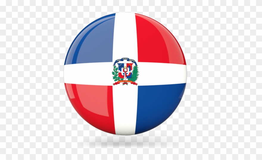 Dominican Flag Png - Dominican Republic Flag Circle Clipart