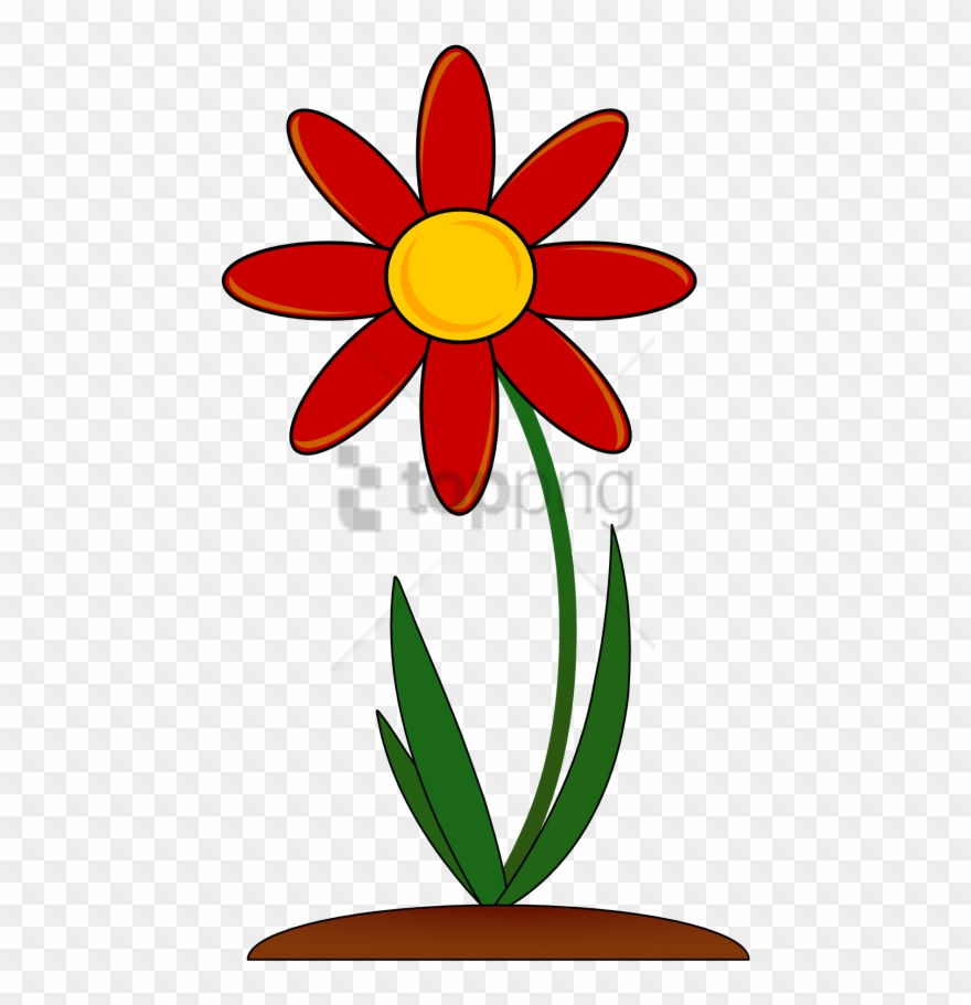 Free Png Download Red Flower Png Images Background - Flower Clip Art Transparent Png
