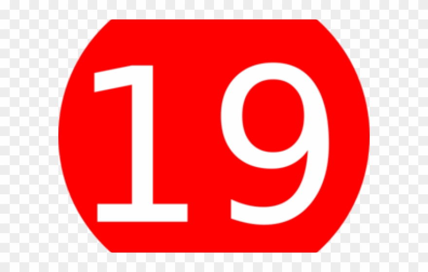 Number 19 Cliparts - Circle - Png Download