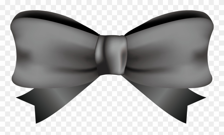And Bowknot Shoelace Bow Black Knot Tie Clipart - Satin - Png Download