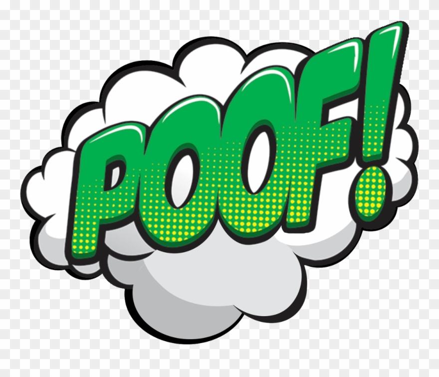 Poof Sticker - Comic Poof Clipart