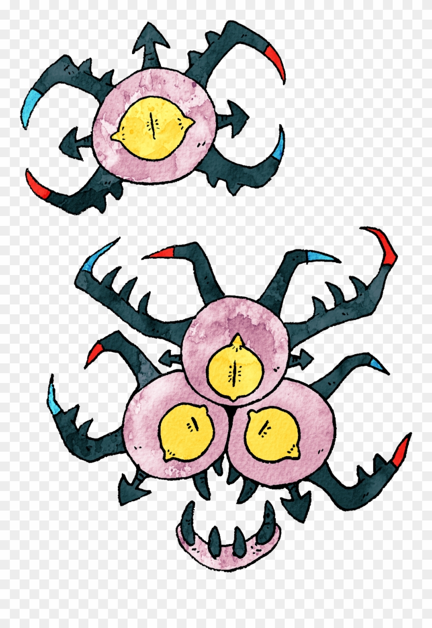 Dark Type Magnemite And Magneton Clipart
