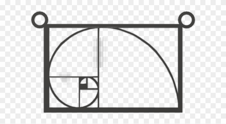 Fibonacci Spiral Pendant Mod Corner Clasps X2 - Arch Clipart