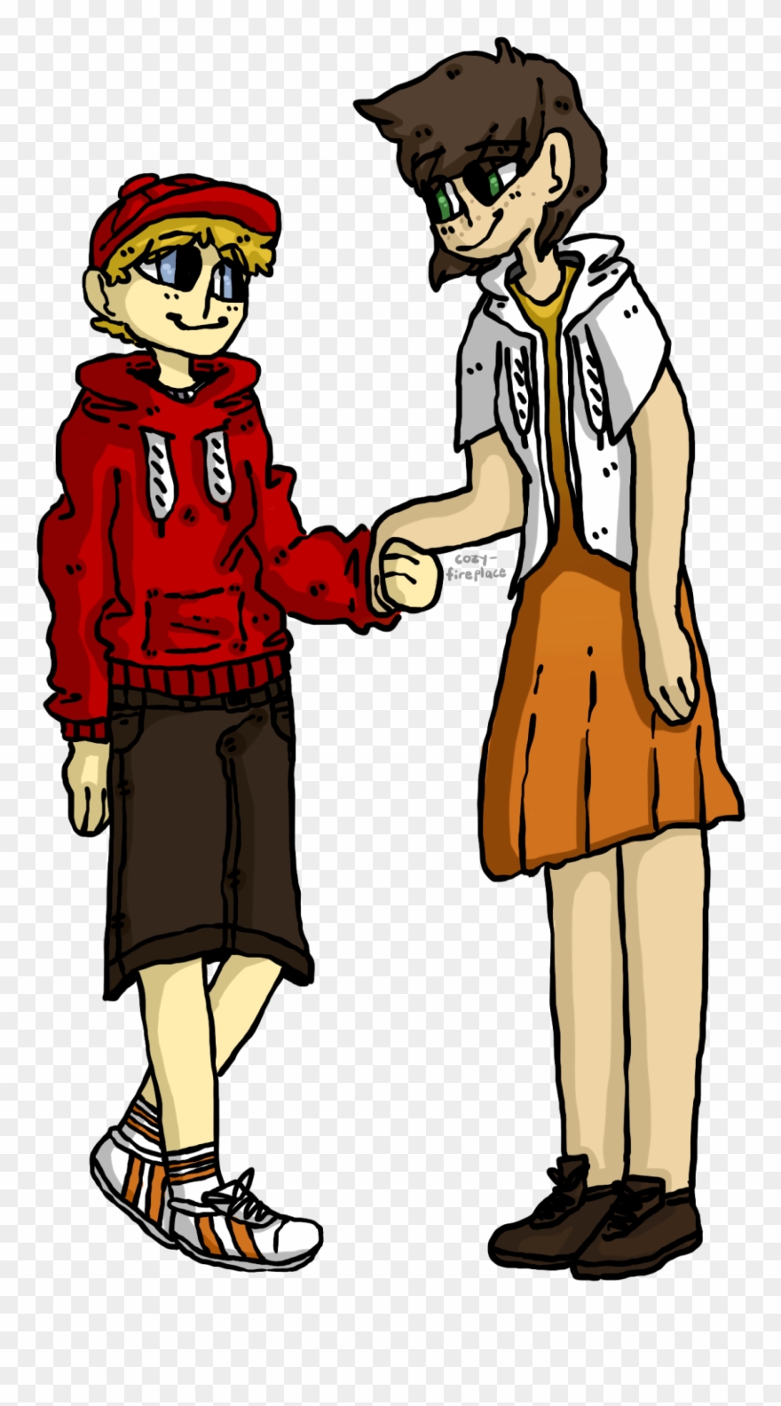 “transparent Oliver & Hailey - Cartoon Clipart